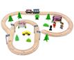 59pcs wooden railroad train set