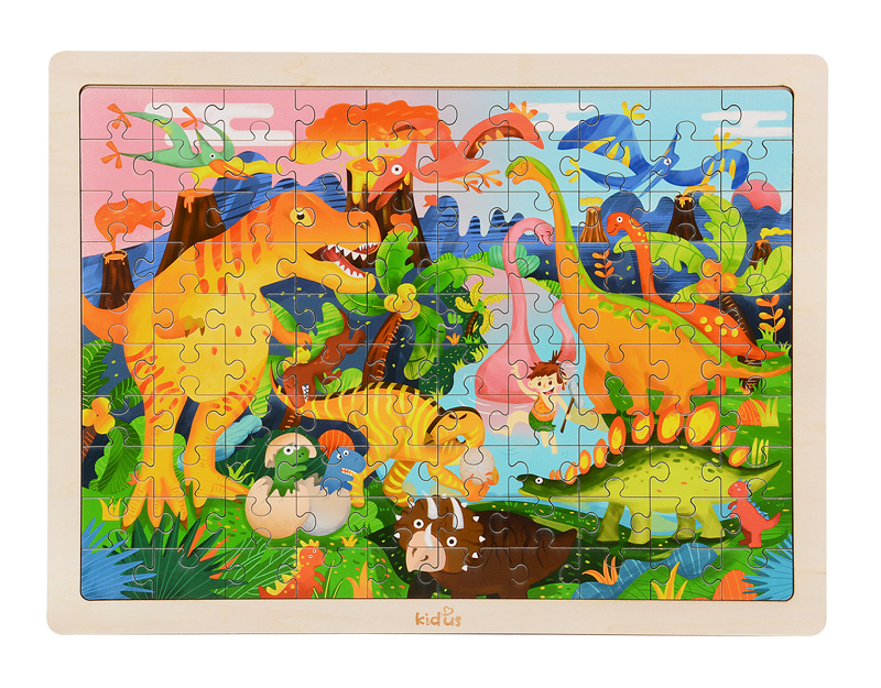 KT-6073Dinosaur world100pcs Jigsaw