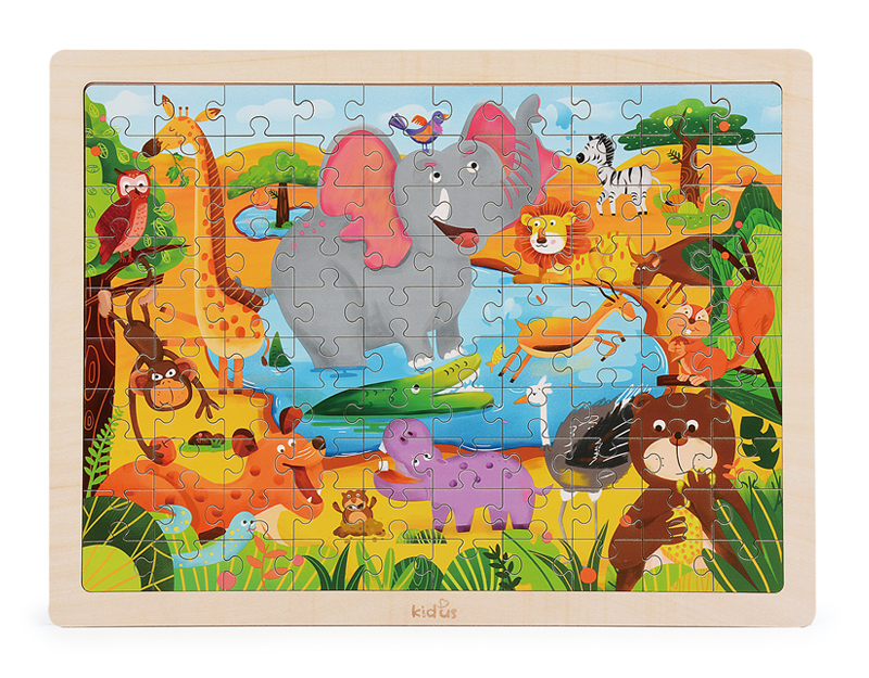 KT-6074Wild animal100pcs Jigsaw